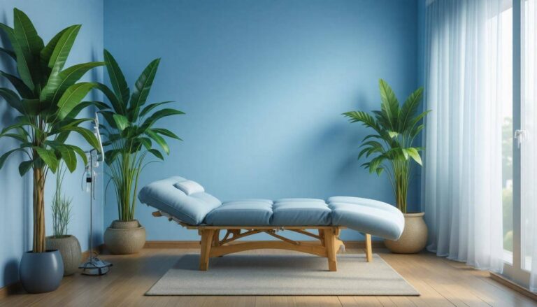 Calming healing therapy room |